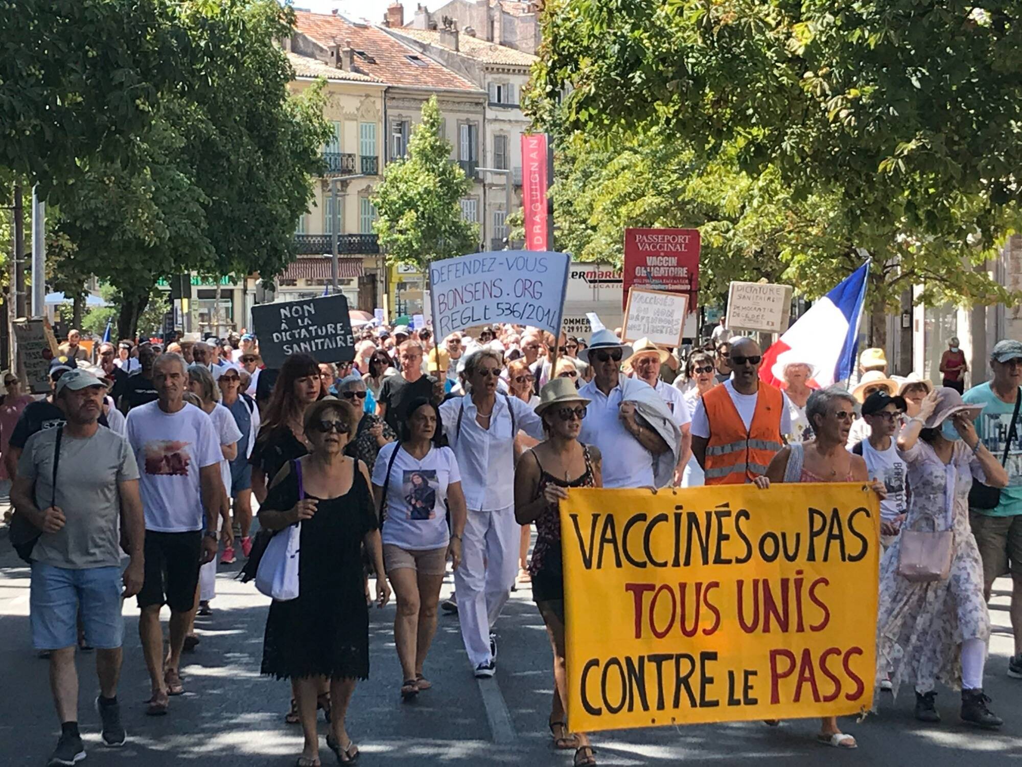 “The 4th wave is us!”: Nearly 400 anti-pass demonstrators parade this Saturday in Draguignan