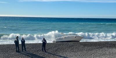 Un petit bateau de pêche s'échoue au bord de la Promenade des Anglais