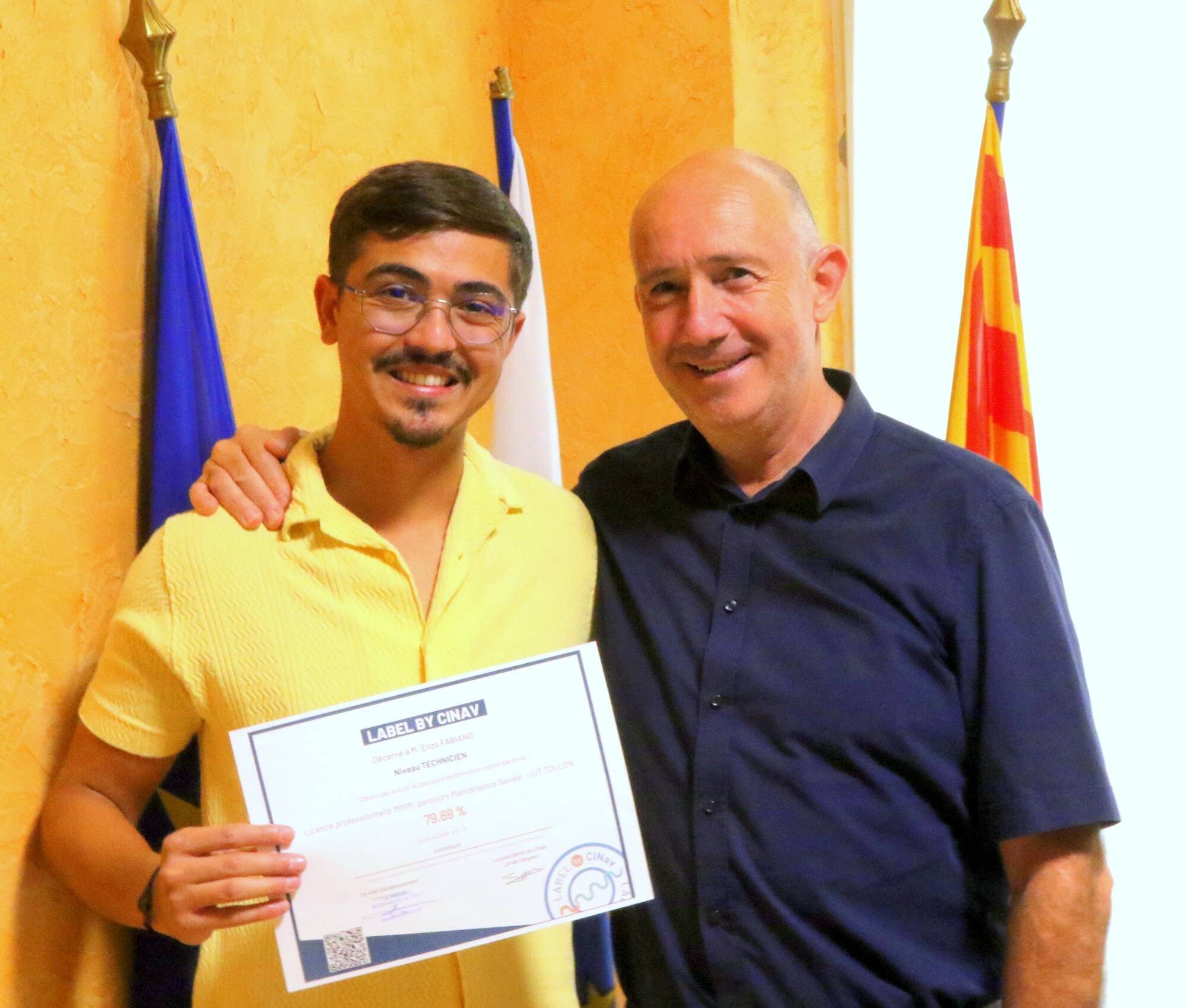 Ce Varois est le premier étudiant de France à recevoir le label "By CINav" décerné par le Campus national des industries de la mer