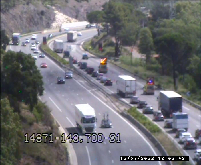 Un accident perturbe fortement la circulation sur l'A8 ce mercredi au niveau des Adrets-de-l'Estérel