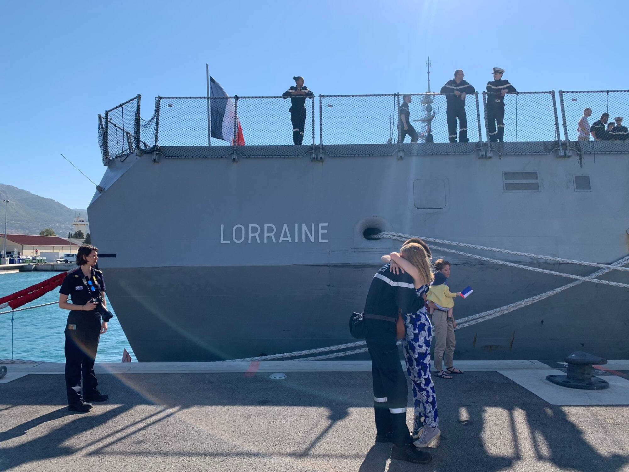La frégate Lorraine de retour à Toulon après plus de trois mois de mission