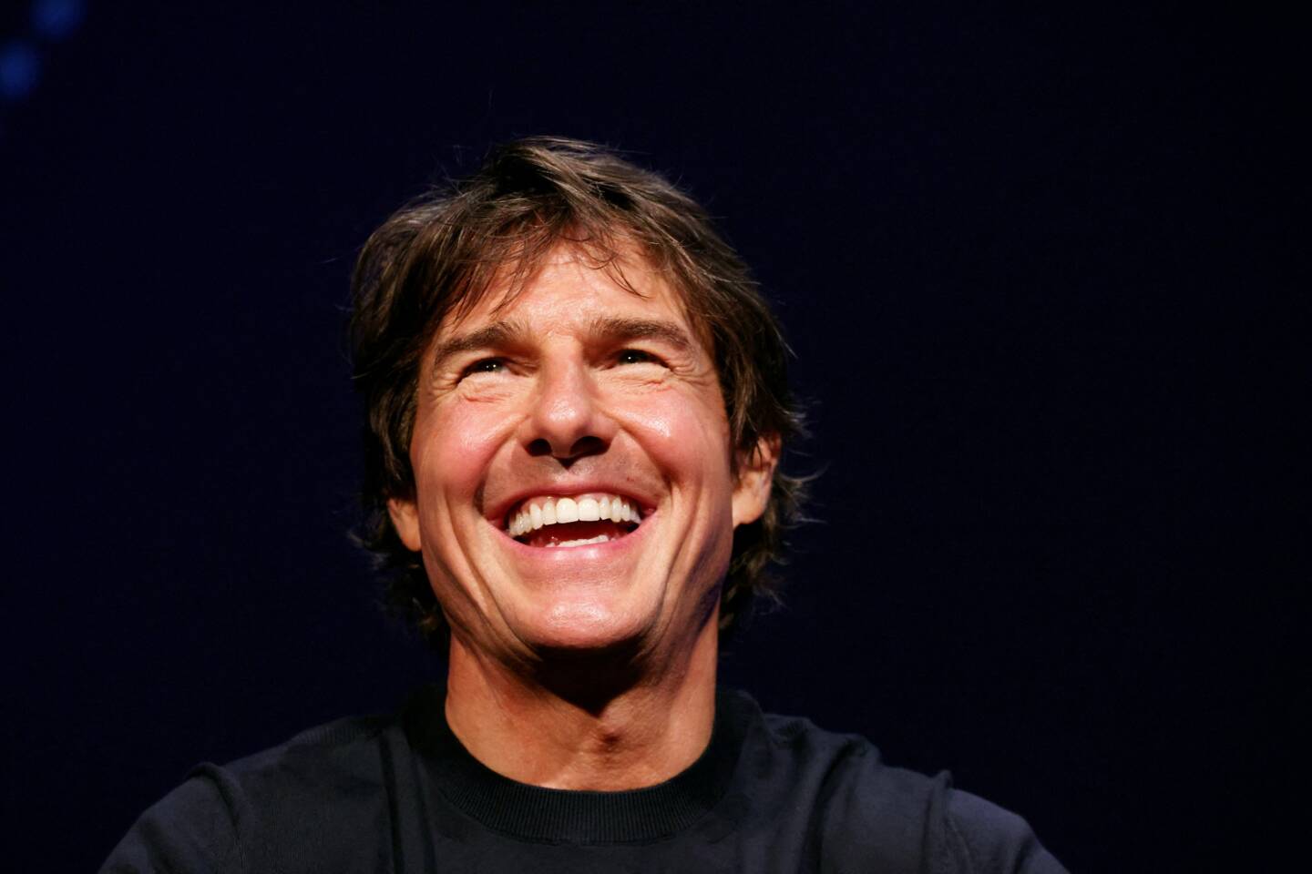 Tom Cruise lors d'une master class organisée à Cannes, le mercredi 18 mai.