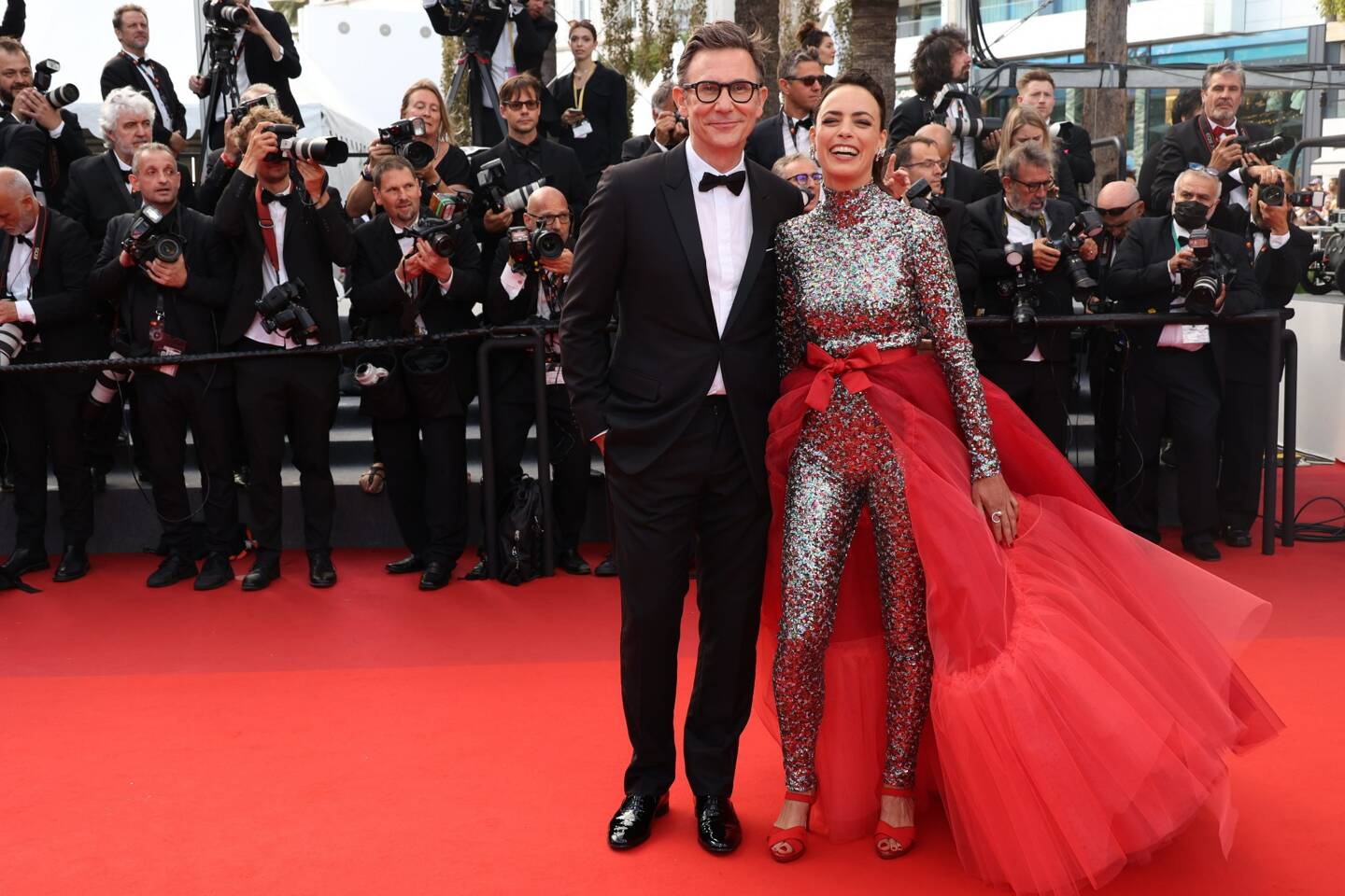 Michel Hazanavicius et Bérénice Bejo au 75e Festival de Cannes, mardi 24 mai.