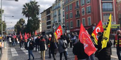 Grève: revivez la manifestation dans les rues de Nice ce jeudi matin