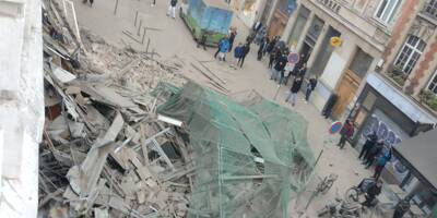 Les images terribles de l'effondrement de deux immeubles en plein coeur de Lille ce samedi matin