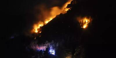 Incendie à La Brigue: 6,5 hectares brûlés, le feu toujours actif