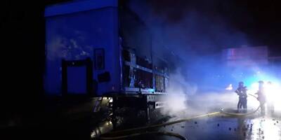 La remorque d'un camion transportant des tonnes de sardines à l'huile prend feu en pleine nuit sur l'A8, la circulation compliquée ce mardi matin
