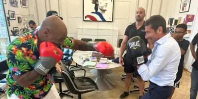 Mais pourquoi Mike Tyson a enfilé les gants de boxe contre David Lisnard dans le bureau du maire?