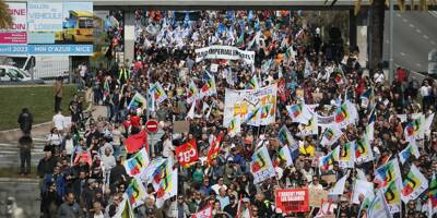 Grève du 23 mars: les manifestations se sont élancées à Nice, Toulon et Draguignan, beaucoup de monde dans les cortèges... Suivez notre direct
