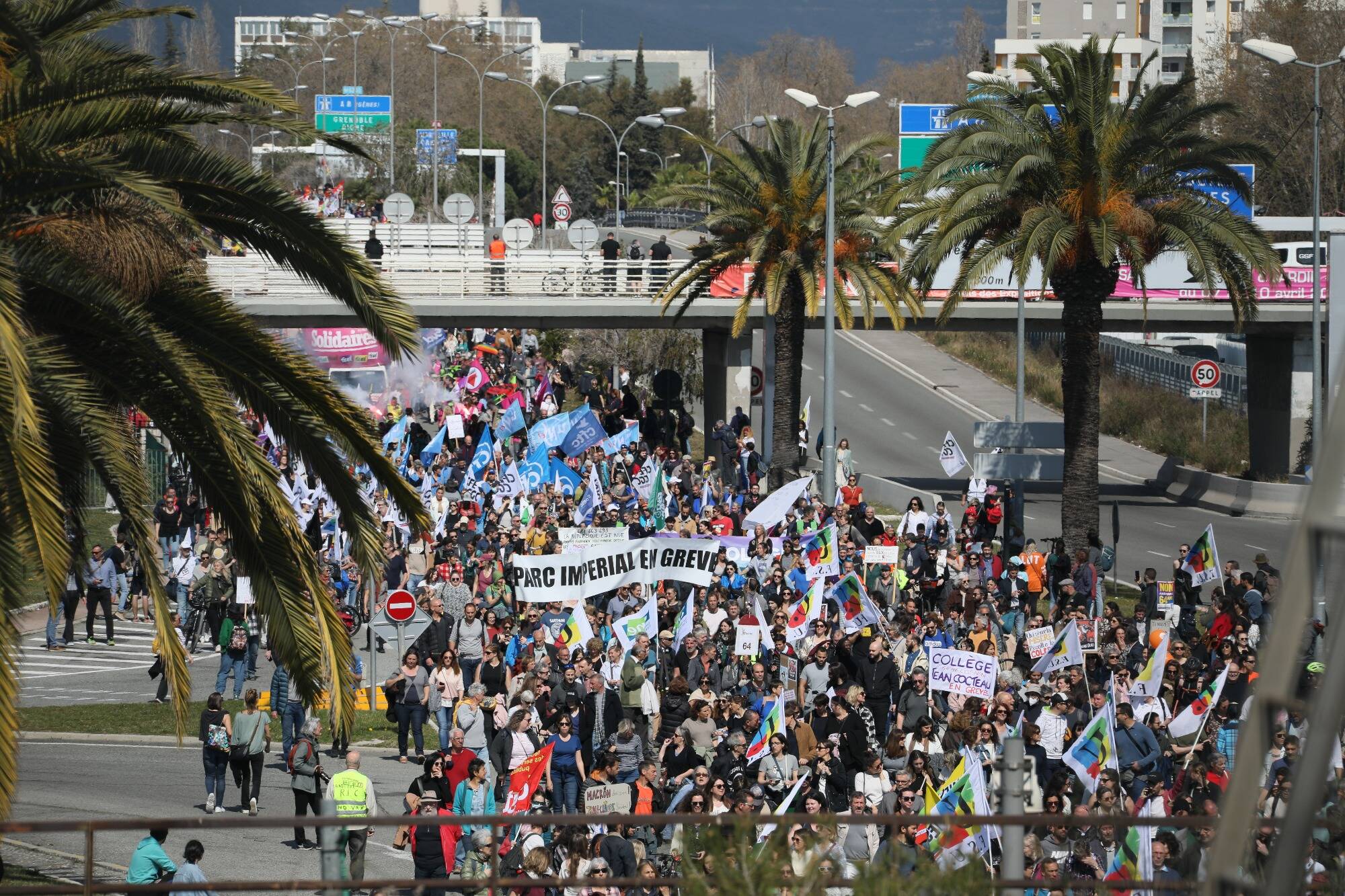 Grève du 23 mars: Après la manifestation, tous les accès routiers ont rouvert à Nice-ouest