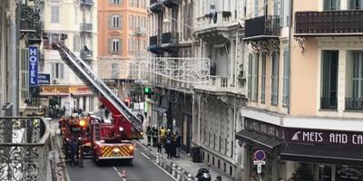 La cuisine d'un restaurant situé au rez-de-chaussée d'un immeuble prend feu en centre-ville de Nice