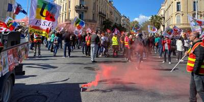 La manifestation contre la réforme des retraites bloque le centre-ville de Cannes, la circulation perturbée