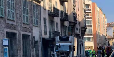 Un camion percute un immeuble rue Arson à Nice, un blessé léger