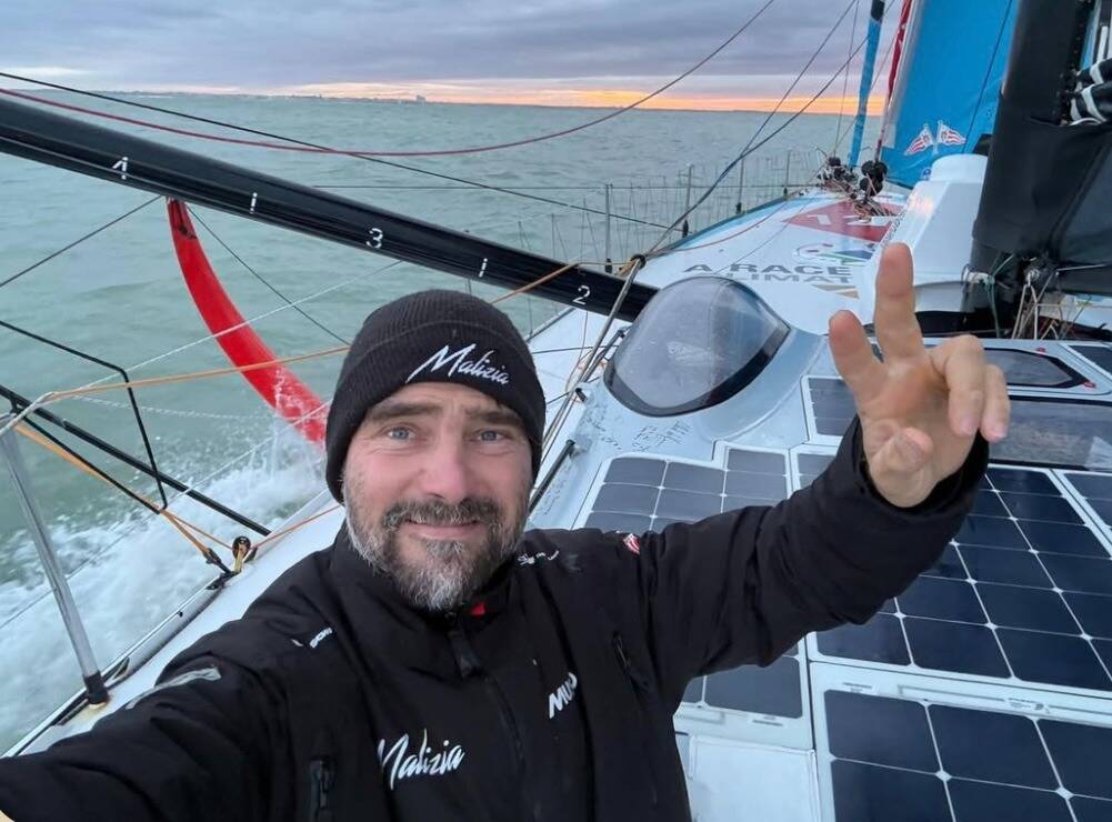 Le skipper du Yacht-club de Monaco Boris Herrmann est arrivé aux Sables-d'Olonne et termine 12e du Vendée Globe