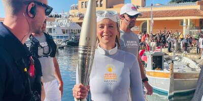 Alice Modolo, la rade et les pointus: et la flamme olympique jaillit des eaux à Villefranche-sur-Mer