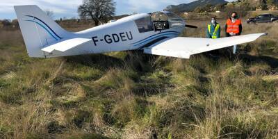 Un avion en détresse se pose en catastrophe dans un champ du Var