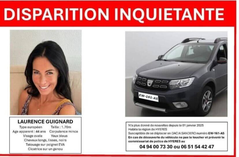 Disparition inquiétante d'une Hyéroise depuis le nouvel an, un appel à témoins lancé par la police