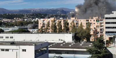 Un entrepôt en feu à Nice ouest: les pompiers sur place