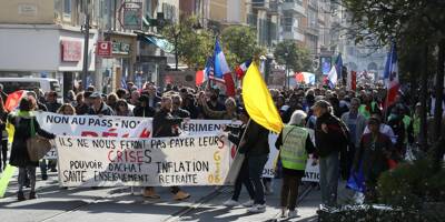 Les anti vax et anti pass défilent dans le centre de Nice