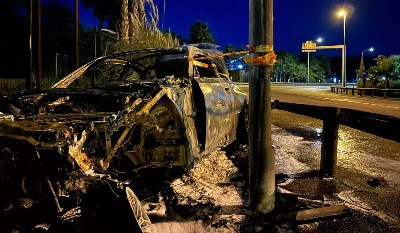 C'est un accident qui est à l'origine du feu de voiture ce week-end à Gassin