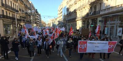 Plusieurs centaines de professionnels de santé manifestent à Toulon