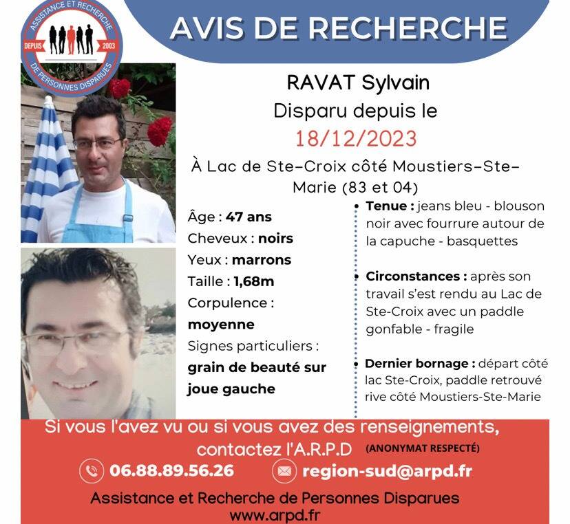 Énigmatique disparition d'un père de famille au lac de Sainte-Croix: les enfants de Sylvain Ravat déplorent un étrange silence