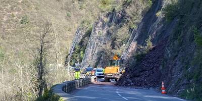 La route de la Tinée est coupée à la circulation après un glissement de terrain