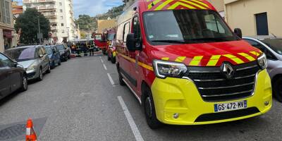 Les secours mobilisés sur un feu d'appartement à Nice-Est