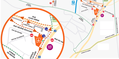 Voici le nouveau plan de circulation dans le quartier de la gare à Cagnes-sur-Mer