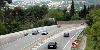 Un automobiliste contrôlé à 138 km/h au lieu de 90 sur la pénétrante Cannes-Grasse