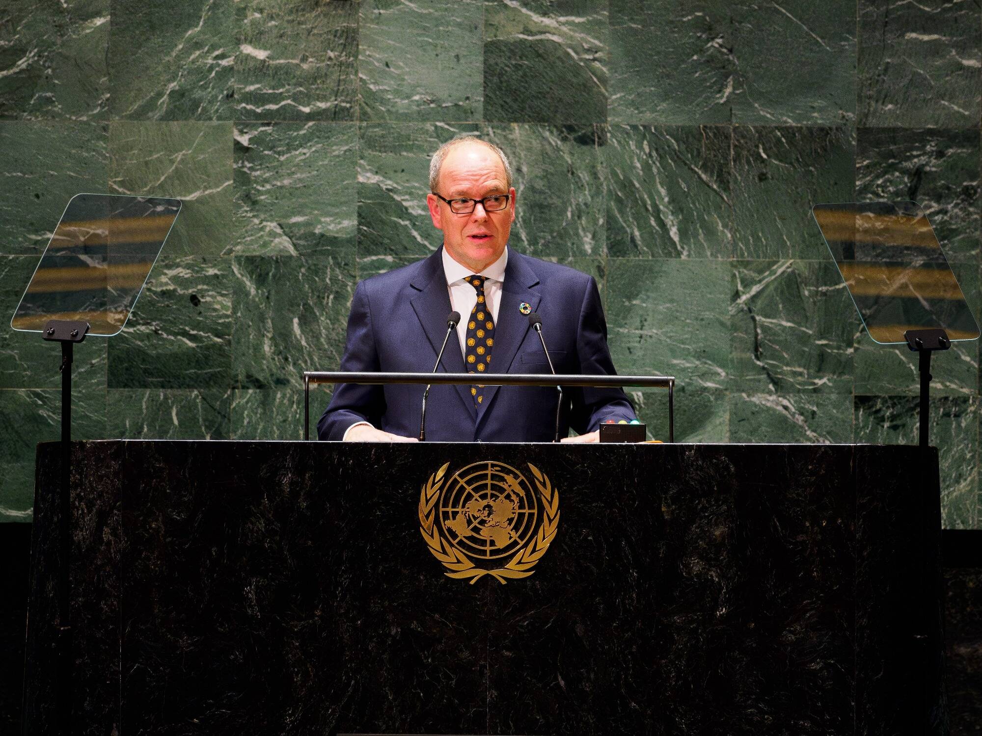 En déplacement à New York, le prince Albert II est attendu à la tribune de l'Organisation des Nations unies ce mardi soir