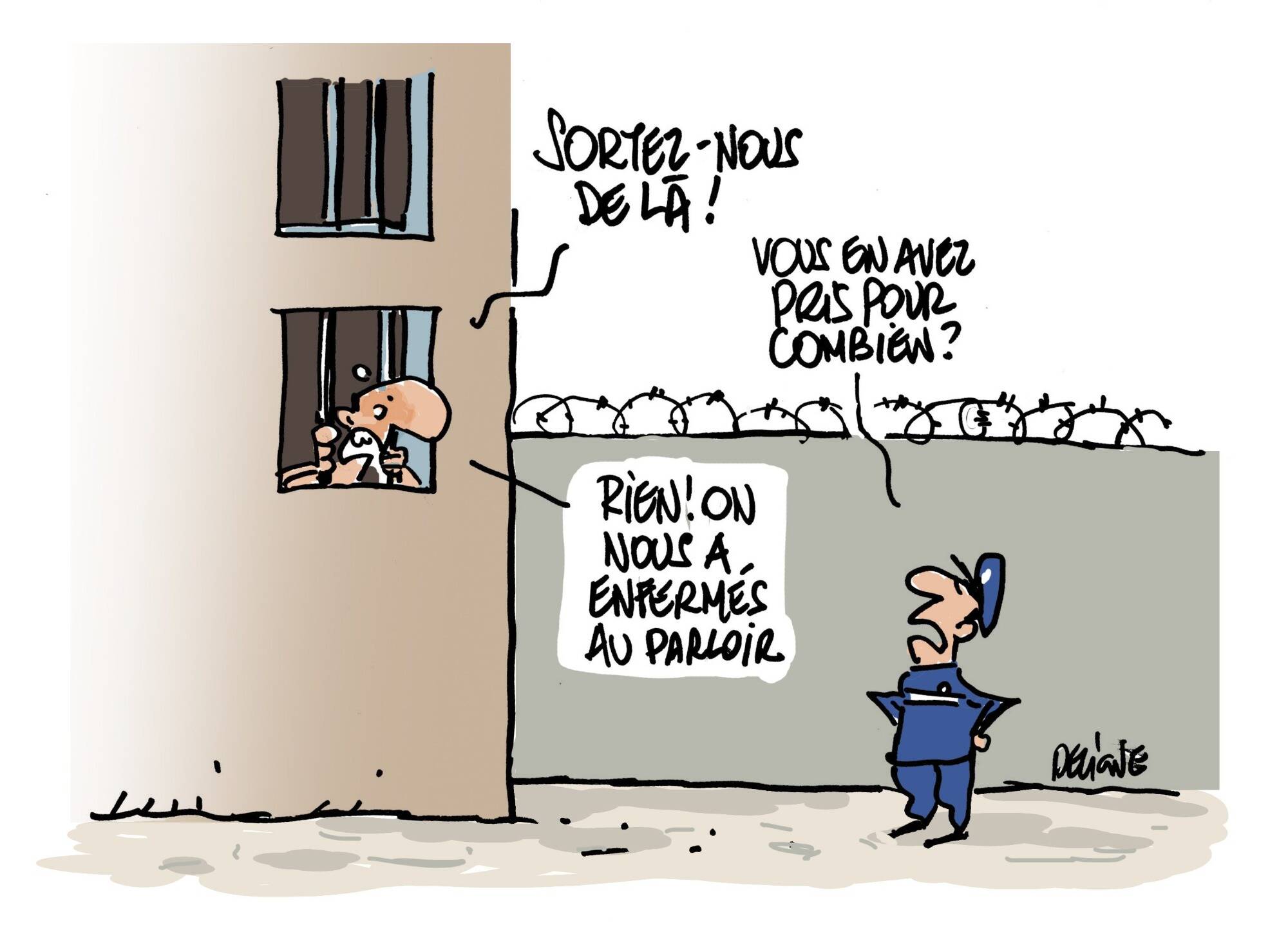 Oubliés au parloir, des visiteurs obligés de s'évader de la prison de Grasse en cassant une vitre