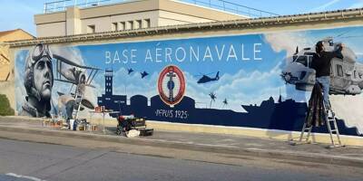 Une fresque pour célébrer les 100 ans de la base aéronavale à Hyères