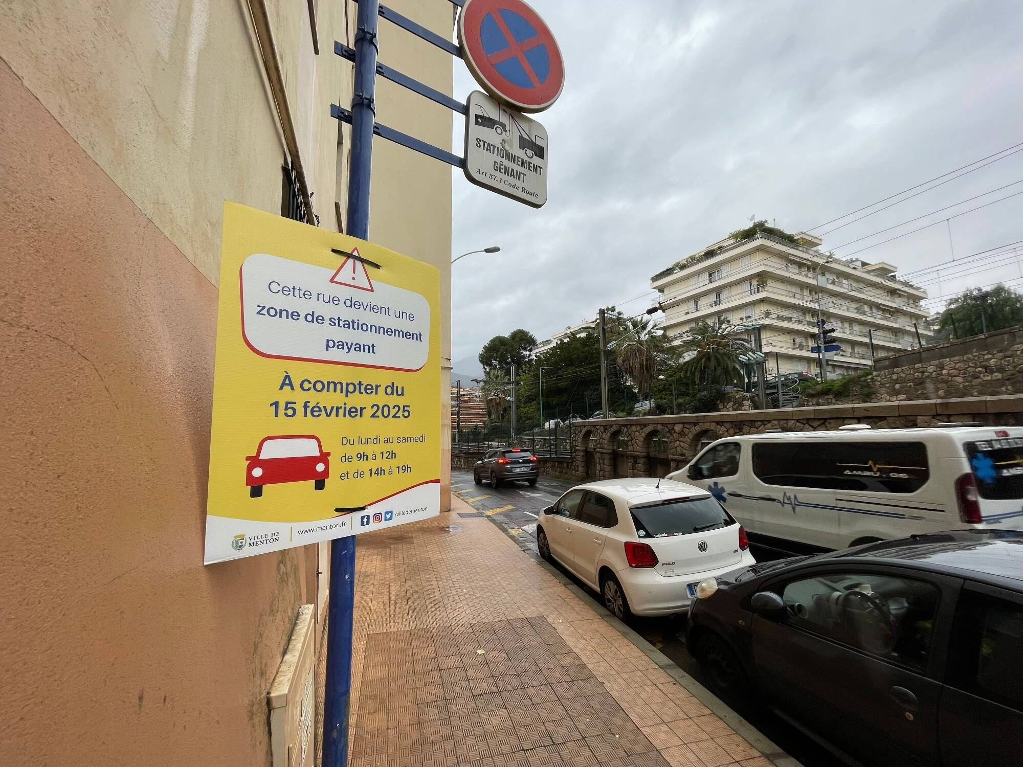 Le stationnement payant gagne du terrain à Menton, ces deux rues du centre-ville ne seront plus gratuites dès le 15 février