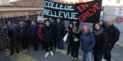 Des enseignants du collège Bellevue à Beausoleil font grève contre la fermeture de deux classes