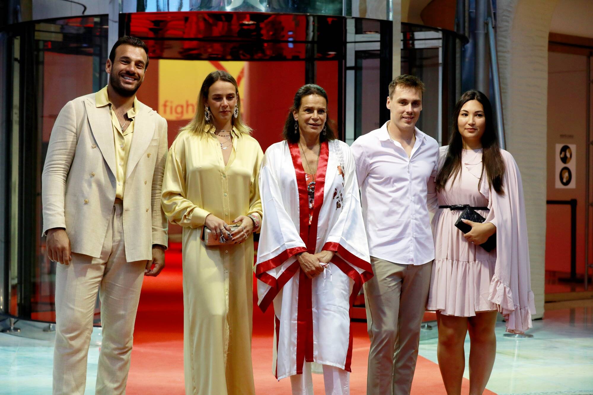 La princesse Stéphanie en famille au gala de Fight Aids