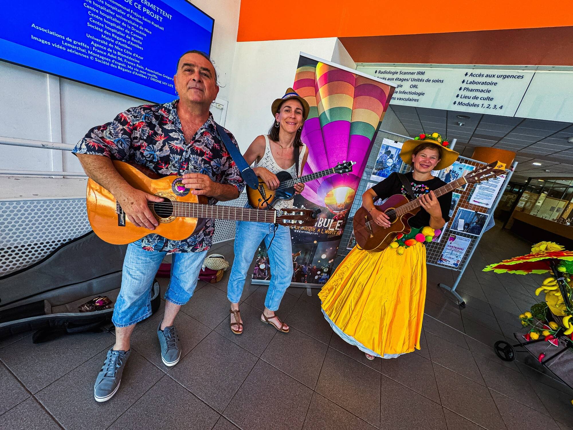 Les artistes de l'association Phonambule régulièrement au chevet des malades au centre hospitalier intercommunal de Fréjus-Saint-Raphaël