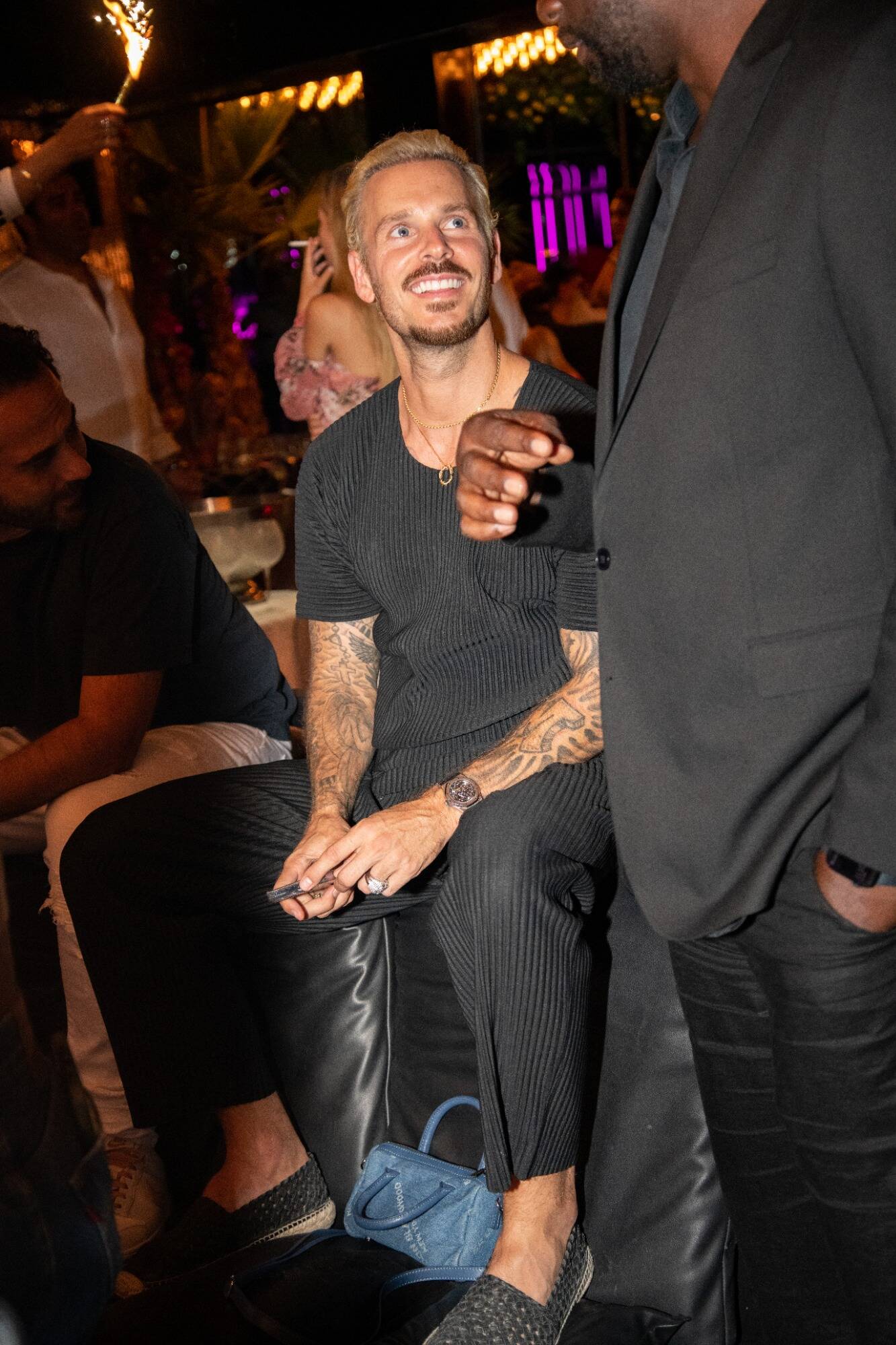 Soirée de folie pour Matt Pokora et sa femme Christina Milian à Saint-Tropez