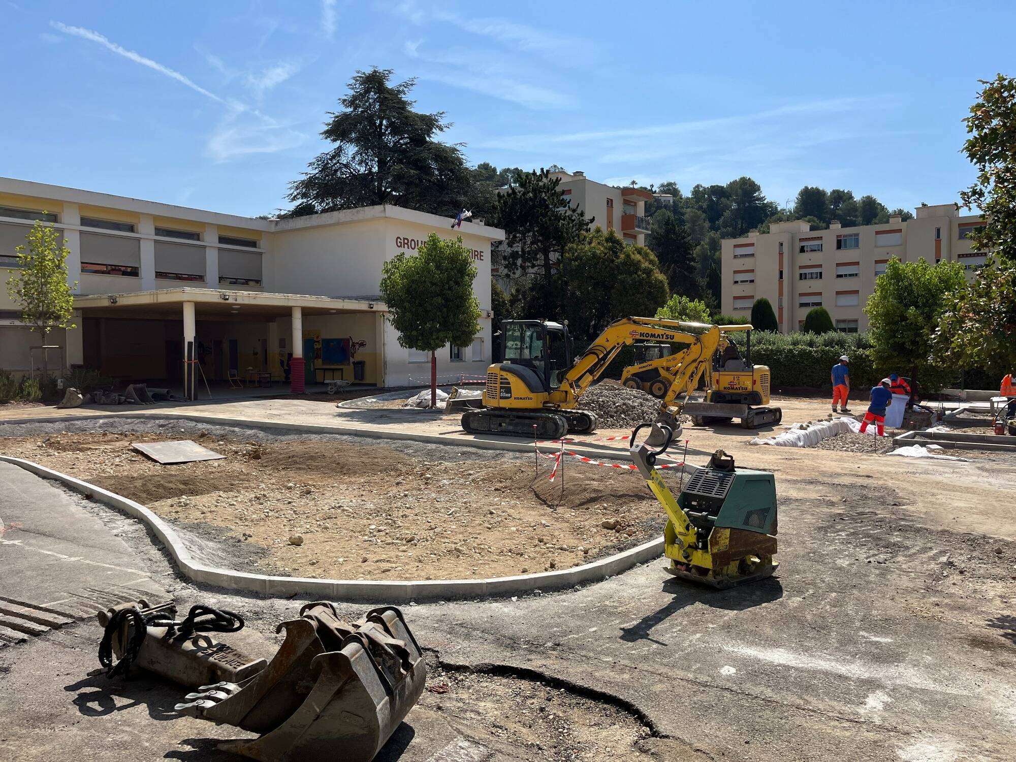Les écoles du Val-Fleuri à Cagnes-sur-Mer en travaux