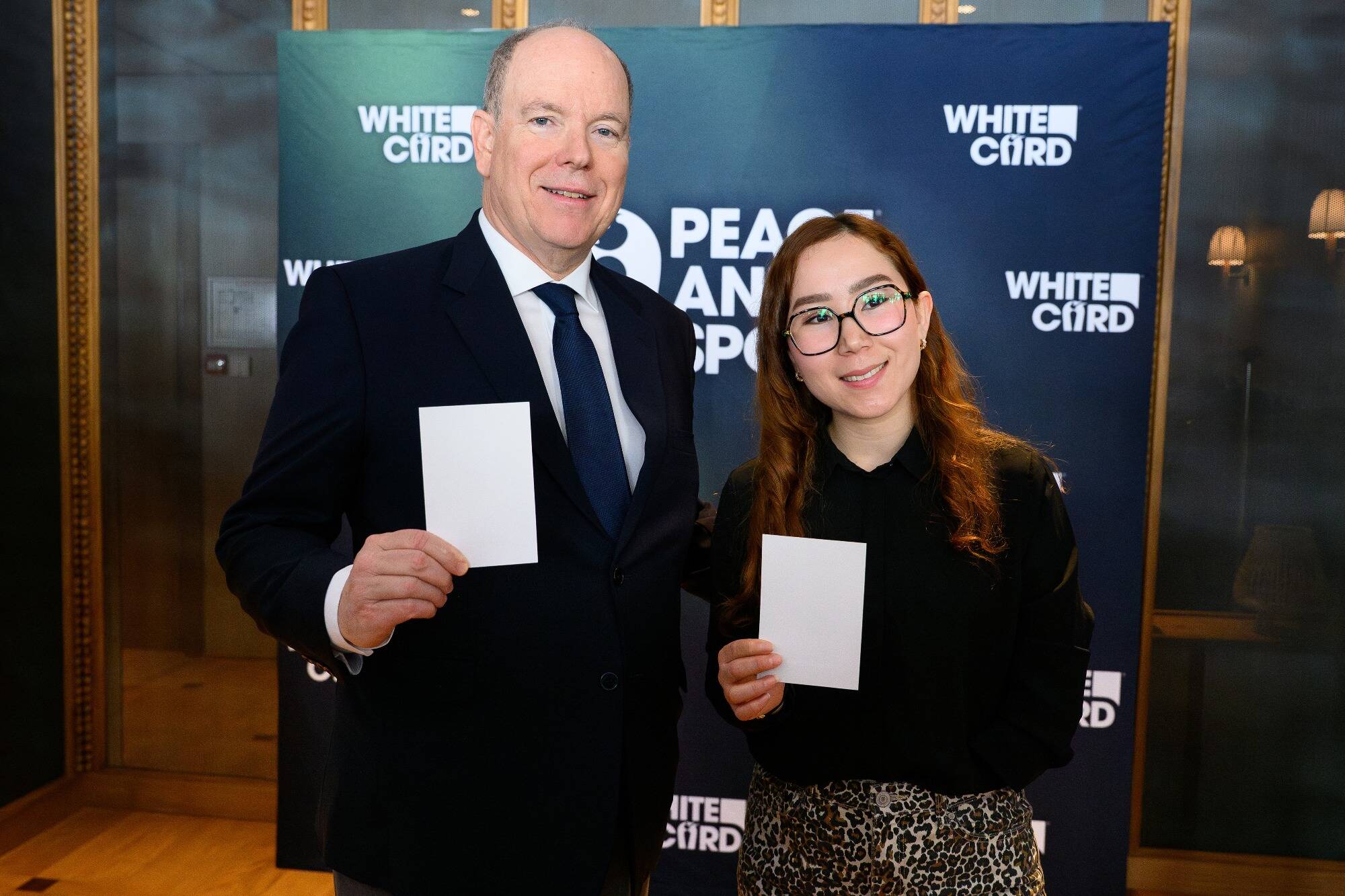 Rencontre avec la para-athlète Zakia Khudadadi venue "porter la voix des femmes afghanes" au lancement de la #WhiteCard2025 à Monaco