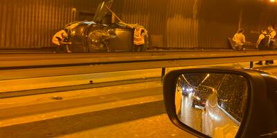 La voie rapide fermée à Nice après un impressionnant accident