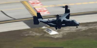 La spectaculaire vidéo d'un V22 Osprey à l'atterrissage à l'aéroport de Nice