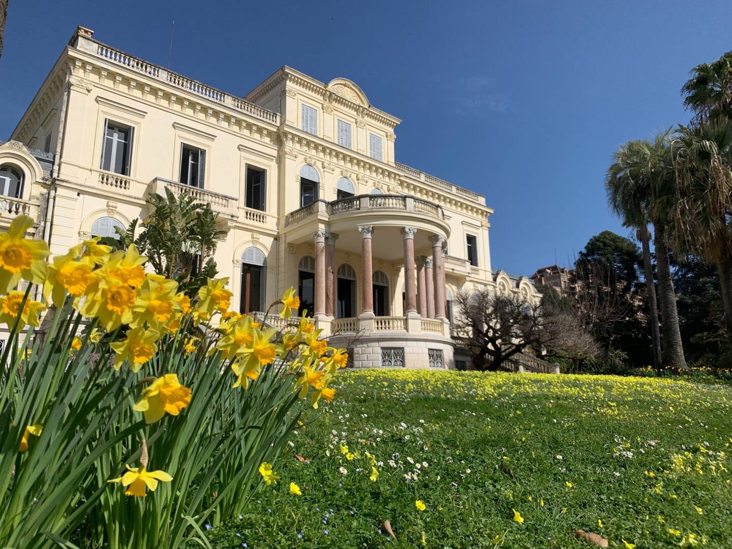 La Villa Rothschild à Cannes, accueille aujourd'hui la médiathèque Noailles.