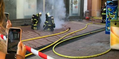 Une fumée suspecte détectée dans la rue piétonne de Menton, les pompiers sur place