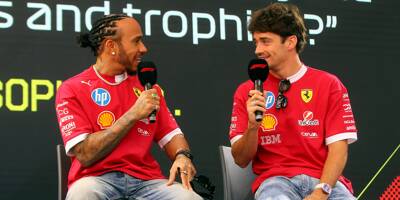Charles Leclerc et Lewis Hamilton arrivent ensemble sur le circuit ce vendredi avant les essais du Grand Prix de Monaco