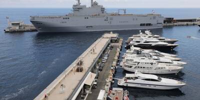 Quel est cet immense navire militaire en escale à Monaco?