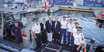 Le prince Albert II et la princesse Charlène inaugurent une nouvelle navette de la police maritime de Monaco