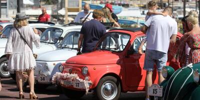 Une quarantaine de modèles de Fiat 500 paradent à Monaco ce samedi