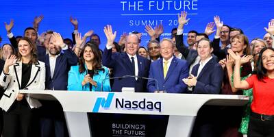 A New York, le prince Albert II de Monaco sonne la cloche du Nasdaq et annonce la levée de 73 millions de dollars pour les océans