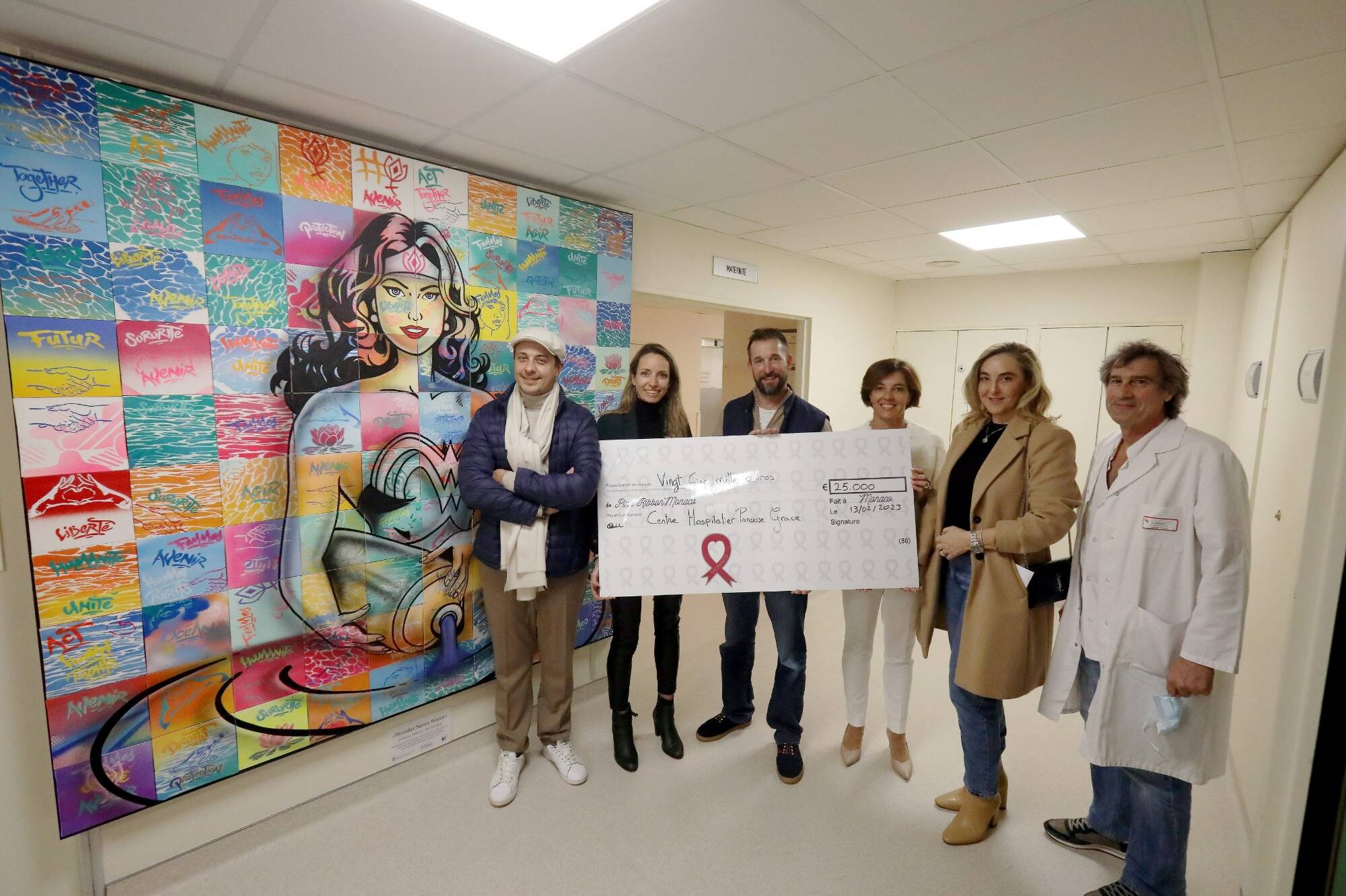 L'association Pink Ribbon Monaco a remis un chèque de 25.000 euros au CHPG pour la recherche sur le cancer du sein